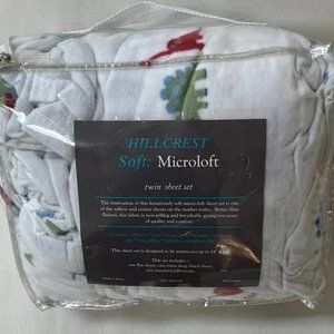 Hillcrest Soft microloft Twin Sheet Set, 100% Polyester 🦕 dinosaur pattern